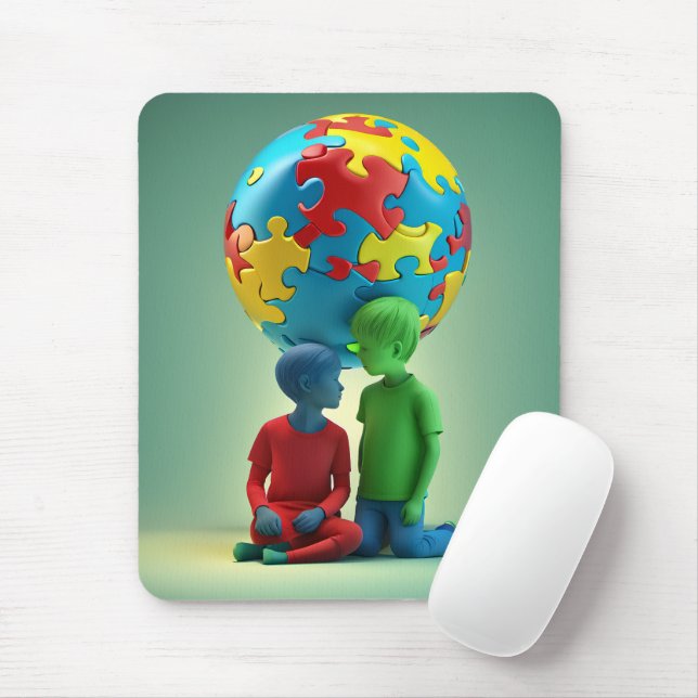 Autism Awareness - Care - Mousepad Musmatta (Med mus)
