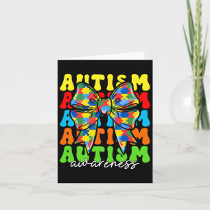 Autism Awareness Coquette Bow Manar Women Kids Boy Kort