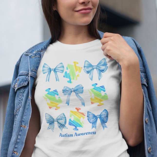 Autism Awareness Coquette Design Autism Mamma Gift T Shirt (Skapare uppladdad)