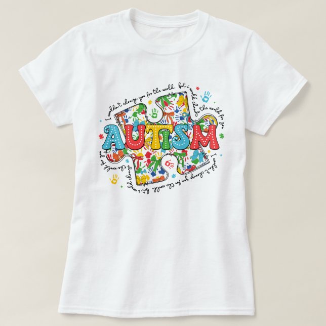Autism Awareness Coquette, Neurodiversity T Shirt (Design framsida)