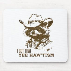 Autism Awareness Cowboy Raccoon I Har att Yee Haw Musmatta