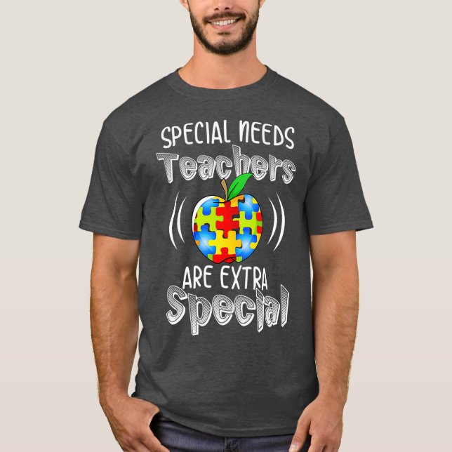 Autism Awareness Cute Autism Teacher Speciella T Shirt (Framsida)