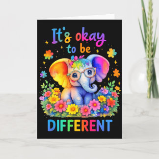 Autism Awareness Cute Elephant Animal Its Ok To Be Kort