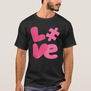 Autism Awareness Cute Kärlek Puzzle Autistic Son D T Shirt