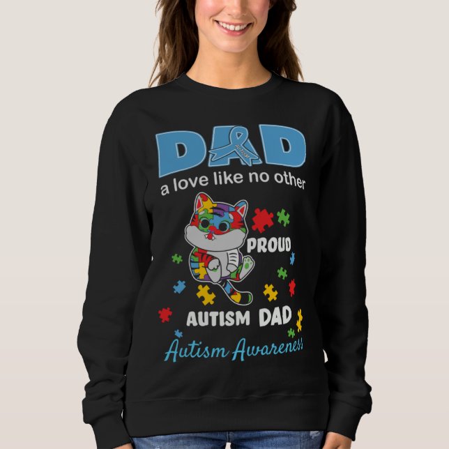 Autism Awareness Dad Father Love Proud Autism Son  T Shirt (Framsida)