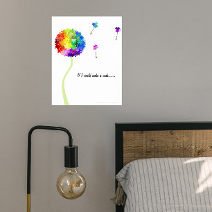 Autism Awareness Dandelion Önskemål Poster