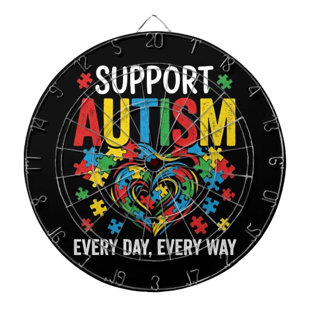 Autism awareness darttavla (Framsidan)