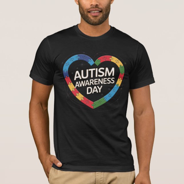 Autism Awareness Day T Shirt (Framsida)