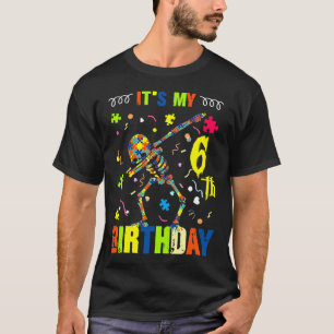 Autism Awareness Det är min 6e-födelsedag T Shirt