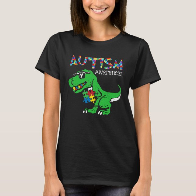Autism Awareness Dinosaur Its Ok To Be Different B T Shirt (Framsida)