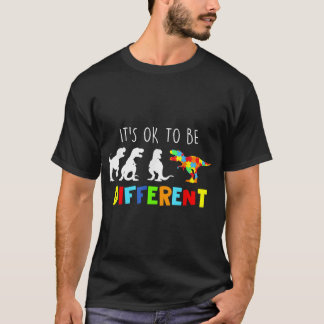 Autism Awareness Dinosaur Kid Boys dess ok T Shirt