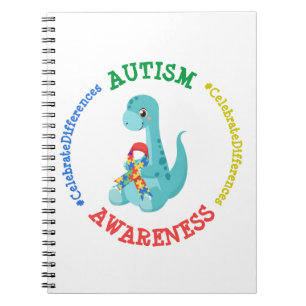 Autism Awareness Dinosaurs Anteckningsbok