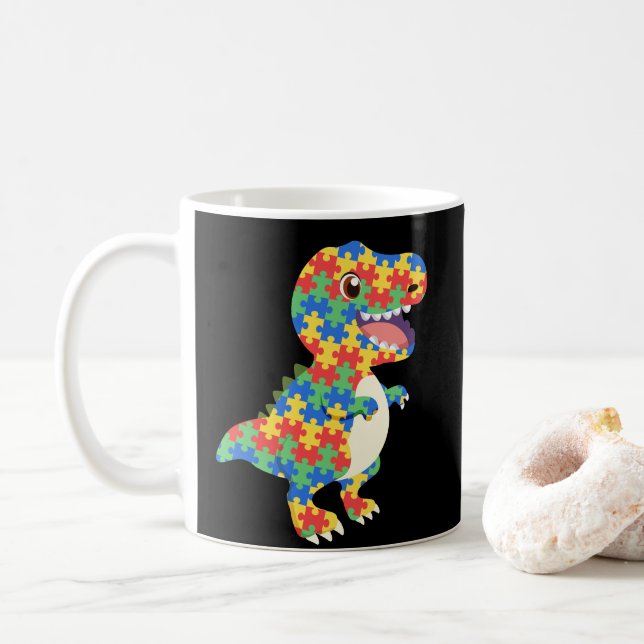 Autism Awareness Dinosaurs Kaffemugg (Med munk)