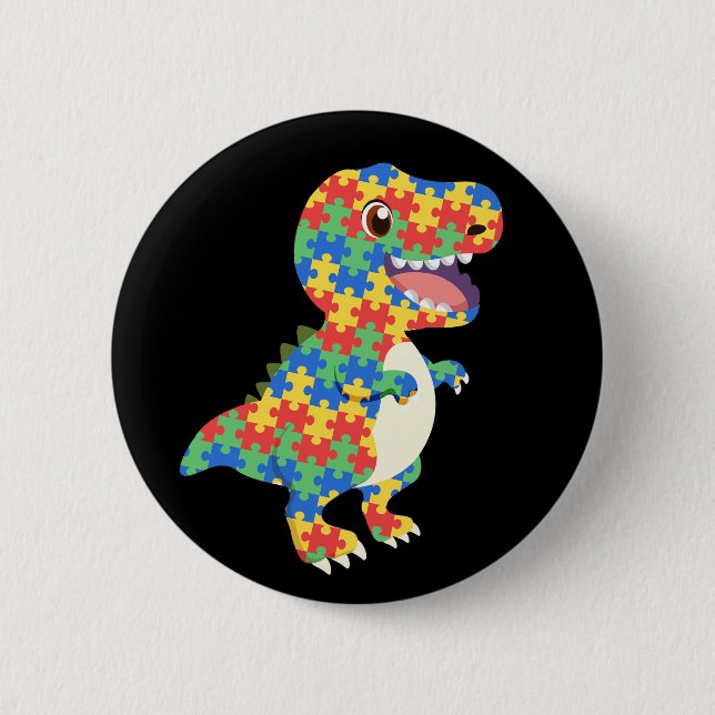 Autism Awareness Dinosaurs Knapp (Framsida)