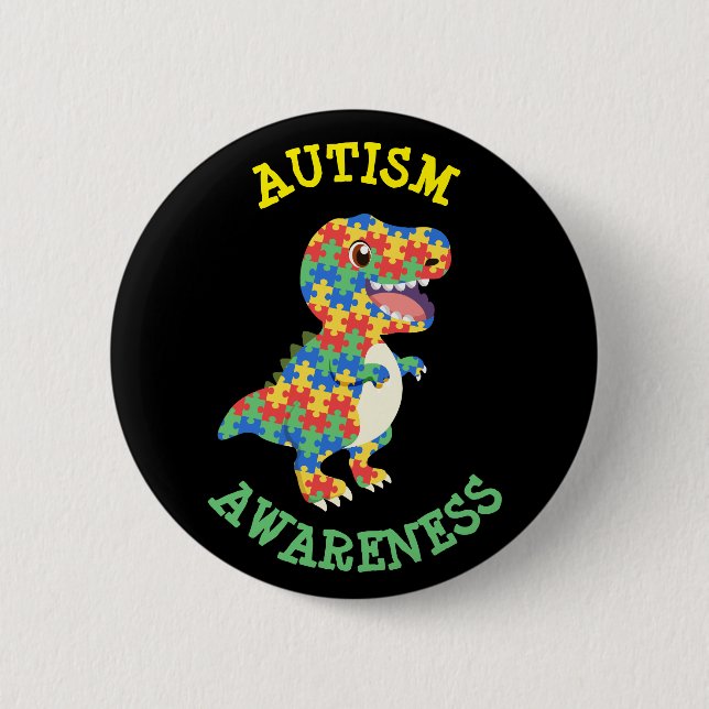 Autism Awareness Dinosaurs Knapp (Framsida)