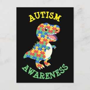 Autism Awareness Dinosaurs Vykort
