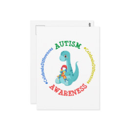 Autism Awareness Dinosaurs Vykort