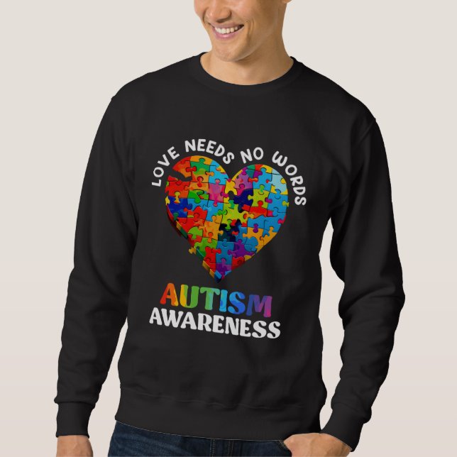 Autism Awareness Diversity Equality Autistic  1 Lång Ärmad Tröja (Framsida)