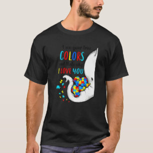 Autism Awareness Elephan Jag ser din sanna Färg Pu T Shirt