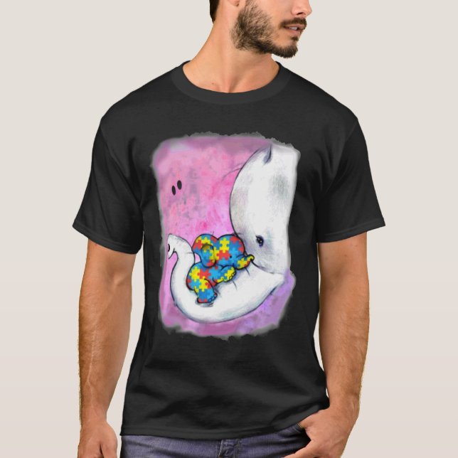 Autism Awareness Elephant 2018 T Shirt (Framsida)