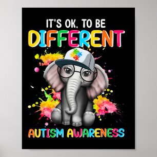 Autism Awareness Elephant beskrev att det är okej Poster