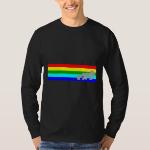Autism Awareness Elephant Walk Multifärgad Rand T Shirt