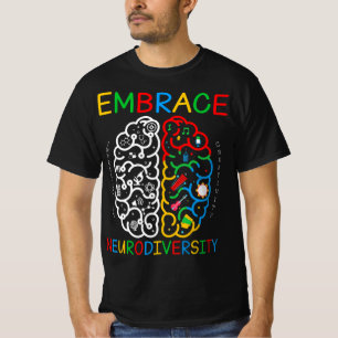 Autism Awareness Embrace Neurodiversity ADHD Auti T Shirt