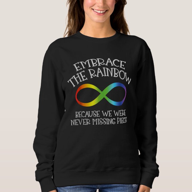 Autism Awareness Embrace The Rainbow Infinity Anti T Shirt (Framsida)