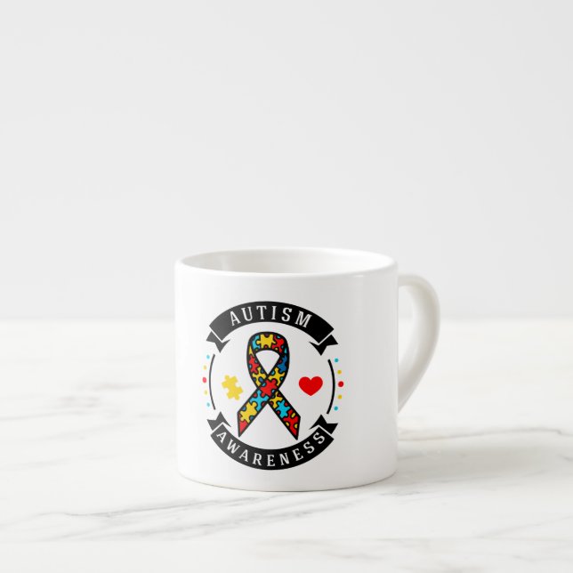 Autism Awareness-Espresso Mugg Espressomugg (Framsida höger)