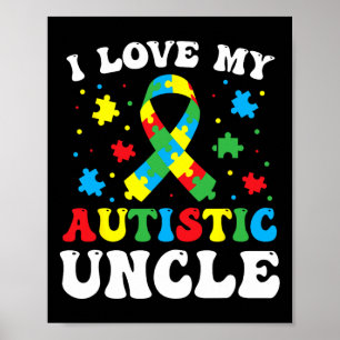 Autism Awareness farbror I Kärlek Min autistiska f Poster