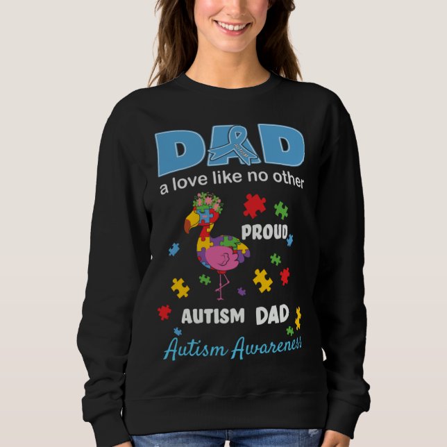 Autism Awareness Father Love Proud Autism Son Dad  T Shirt (Framsida)