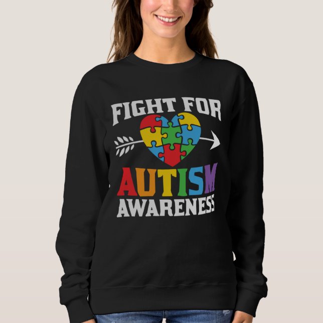 Autism Awareness Fight For Autism Awareness Suppor T Shirt (Framsida)