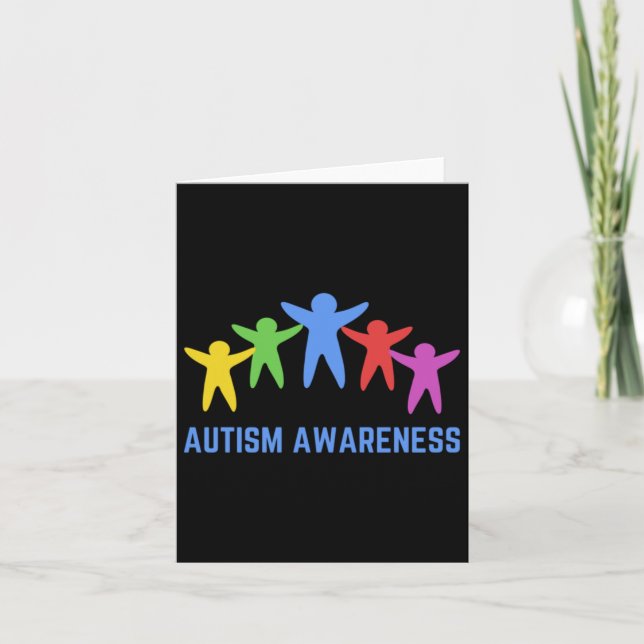 Autism Awareness Firande Diversity Sticker Kort (Framsida)