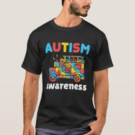 Autism Awareness Firefighter Fire Lastbil Puzzle T Shirt