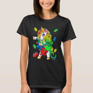 Autism Awareness Flossing Unicorn Puzzle Biet T Shirt