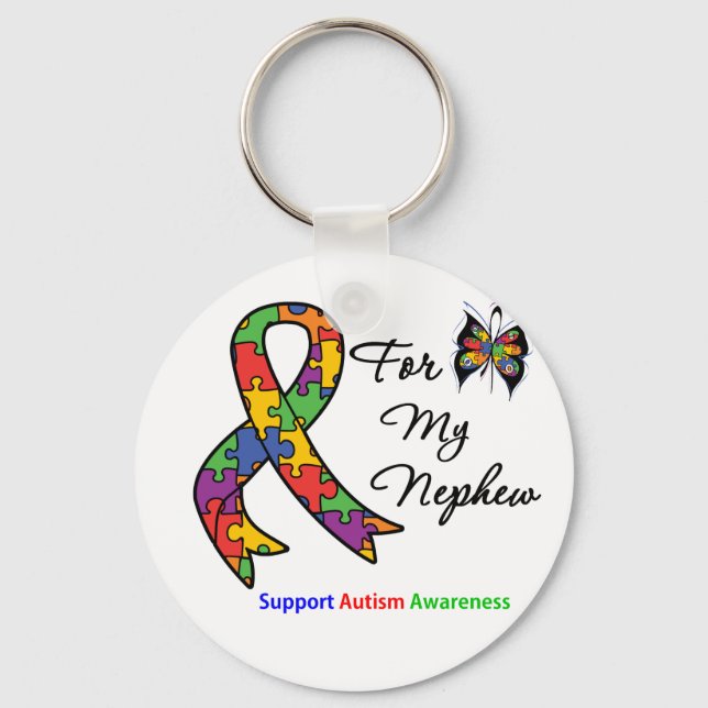 Autism Awareness for My Nephew Nyckelring (Framsida)