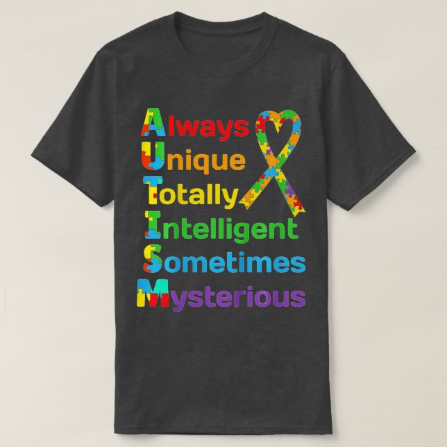 Autism Awareness for Proud Mamma Pappa Support Aut T Shirt (Design framsida)