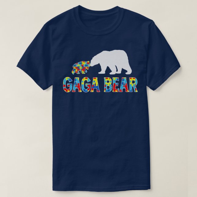 Autism Awareness Gaga Bear Support Autistic Premiu T Shirt (Design framsida)