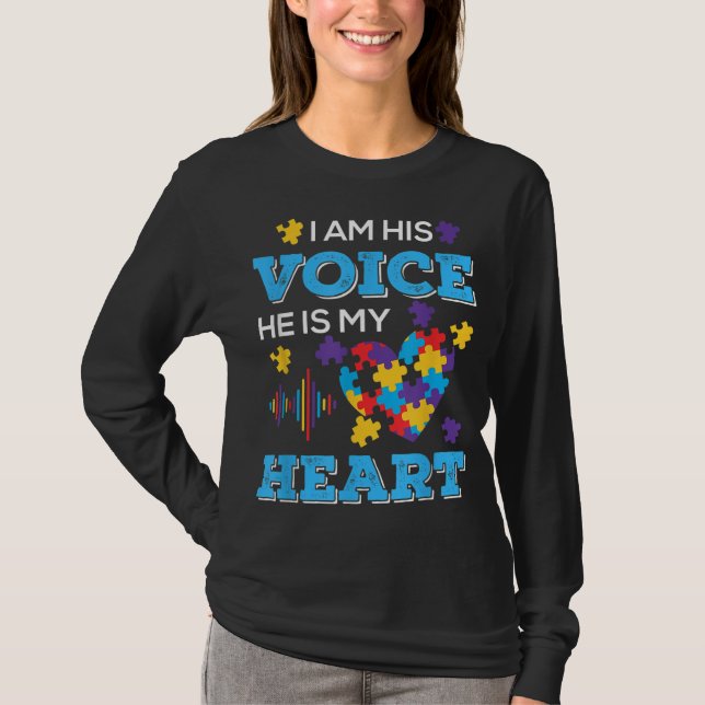 Autism Awareness ger Mamma autism för kvinnor T Shirt (Framsida)