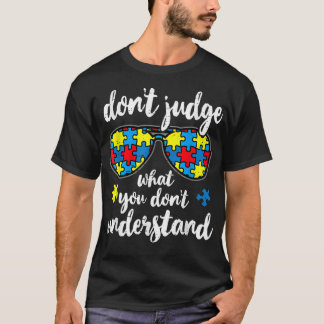 Autism Awareness Glasses Autistic Kids Awareness C T Shirt