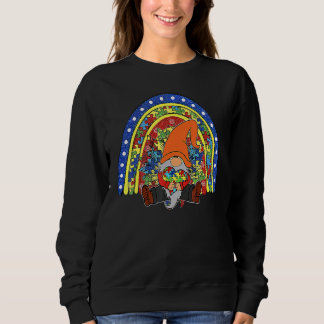Autism Awareness Gnomes Holding Heart Rainbow Puzz T Shirt