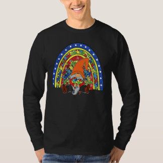 Autism Awareness Gnomes Holding Heart Rainbow Puzz T Shirt