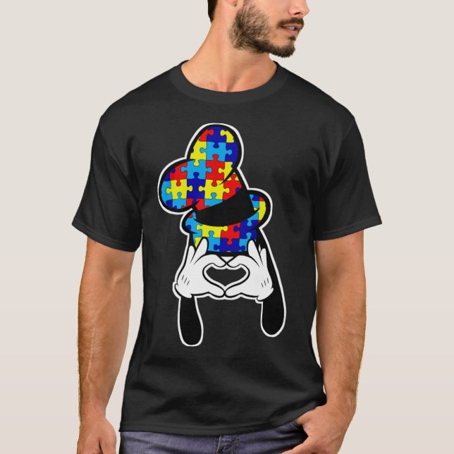 Autism Awareness Goofy Hat T Shirt (Framsida)