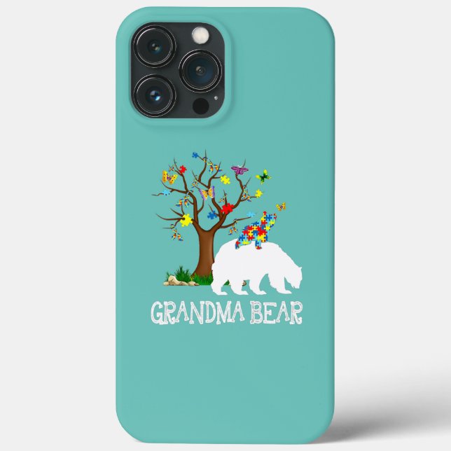 Autism Awareness Grandma Bear Support Autistic (Baksida)