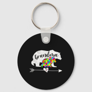 Autism Awareness Grandma Bear Support Autistic Adu Nyckelring
