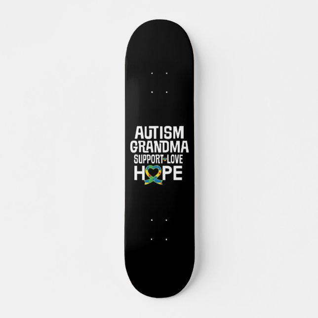 Autism Awareness Grandma Mini Skateboard Bräda 18,5 Cm (Framsida)