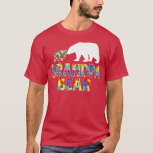 Autism Awareness Grandpa Bear Support Autistic Pre T Shirt