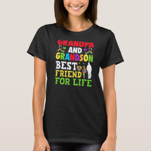 Autism Awareness Grandpa Grandson Best Friend för T Shirt