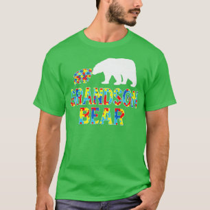 Autism Awareness Grandson Bear Support Autistic Pr T Shirt