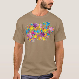 Autism Awareness Guinea pig Animals Puzzle for Men T Shirt